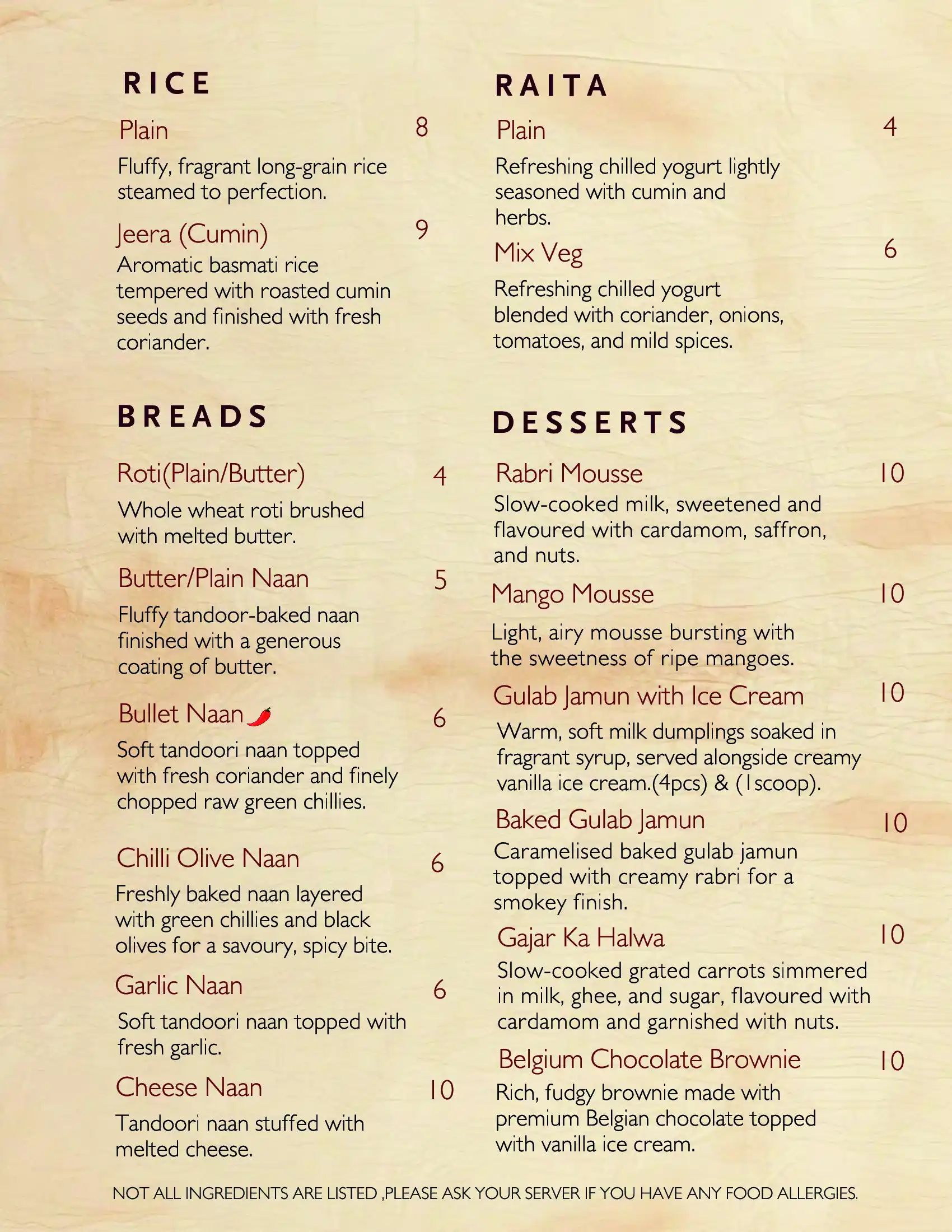 menu image
